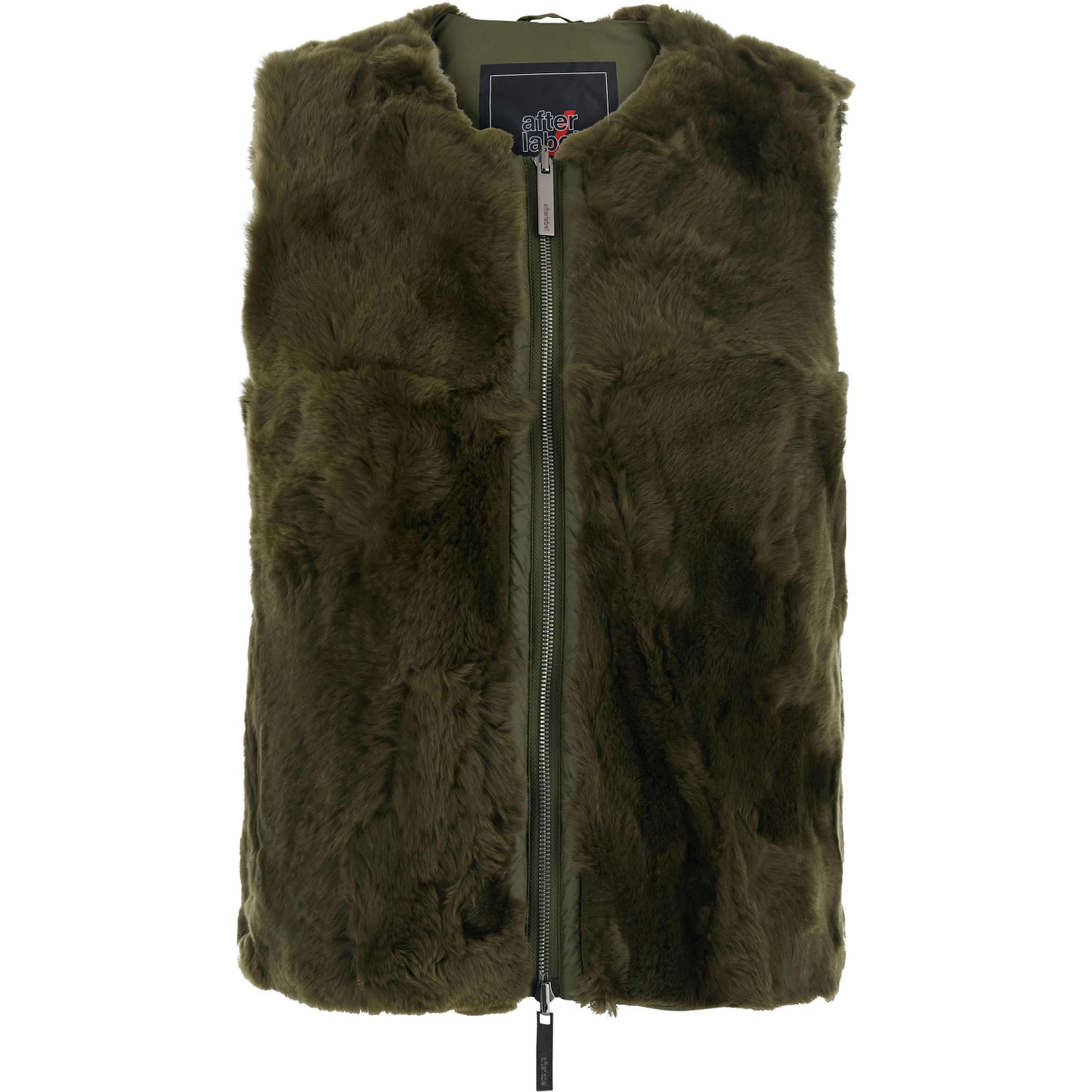 Stoccolma Green Jacket with removable hood and logo patch on the sleeve in Tech Fabric women