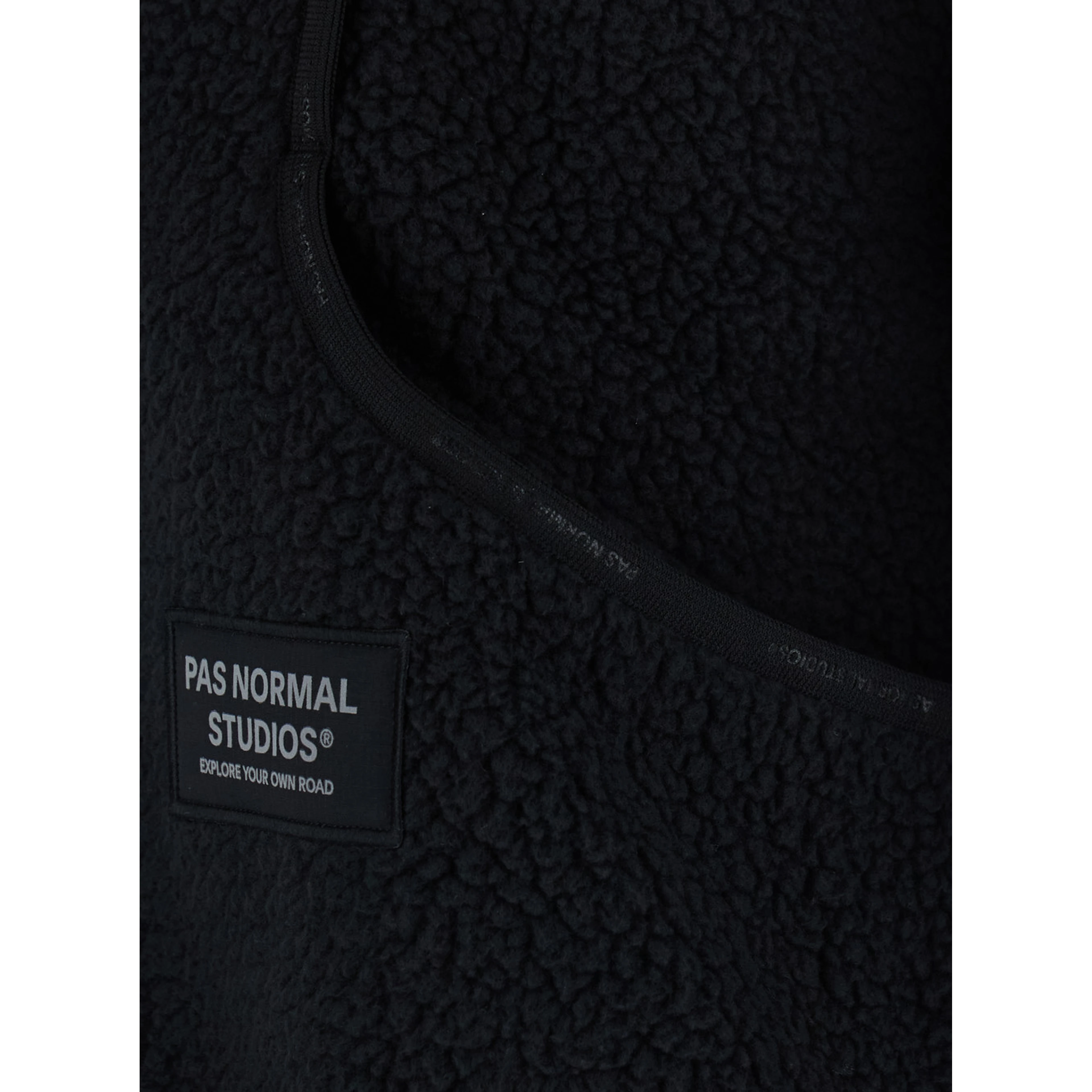 Black High-Neck Vest with Front Logo Patch in Tech Fabric for Men