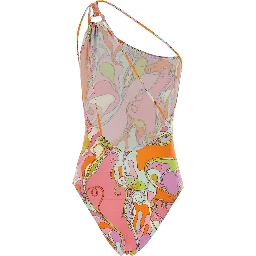 Multicolored swimsuit with print and Tech Fabric for women