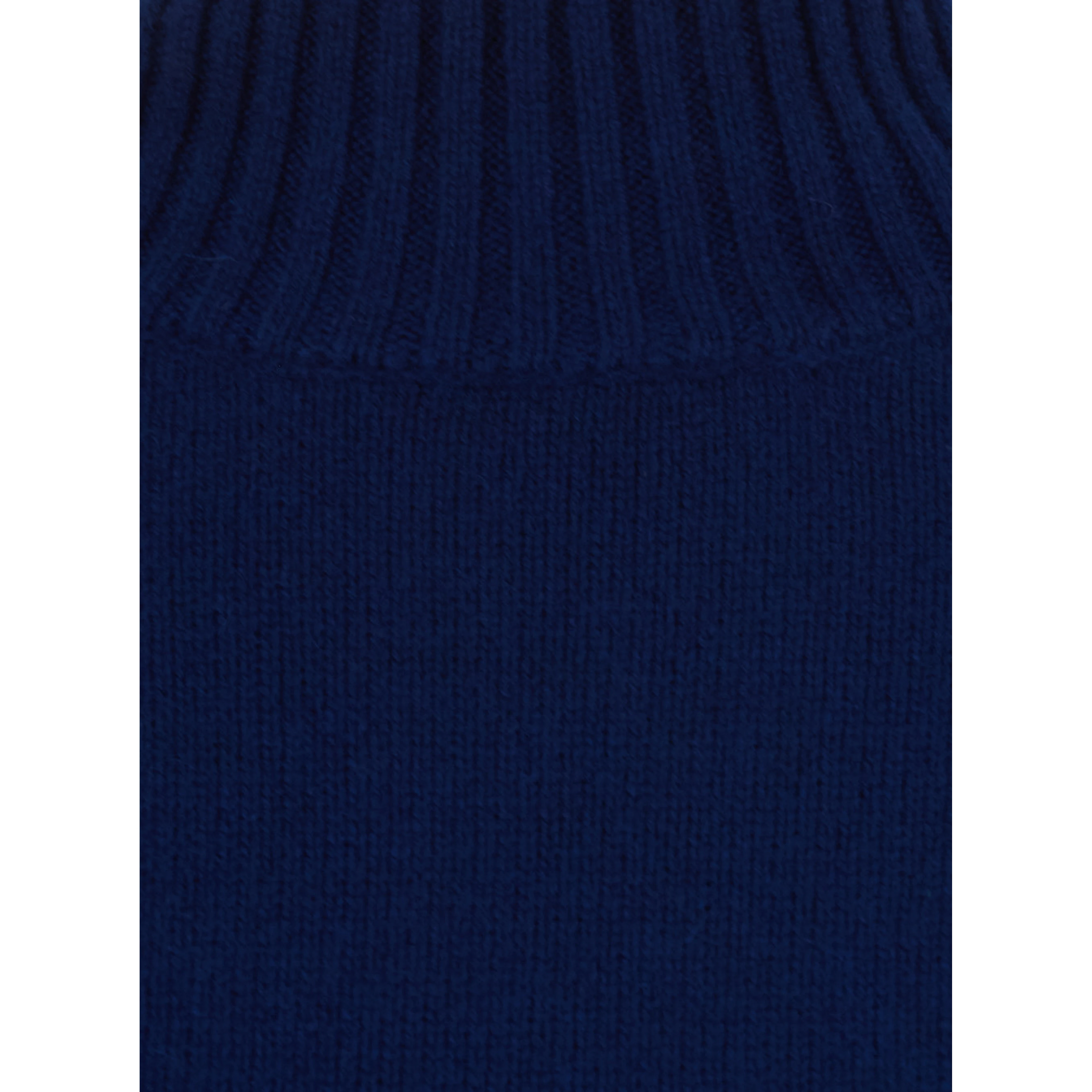 WOMEN MOCK NECK PULLOVER 5GG with high collar and long sleeves in blue Cashmere for women