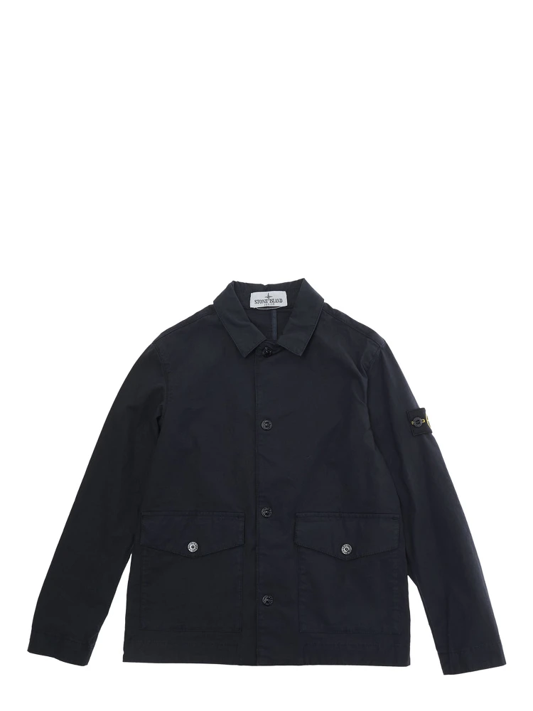 BLUE BLAZER with Notched Revers and Front Button Closure for Men