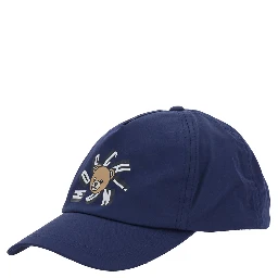 Blue Cotton Logo Baseball Cap with Front Logo for Kids