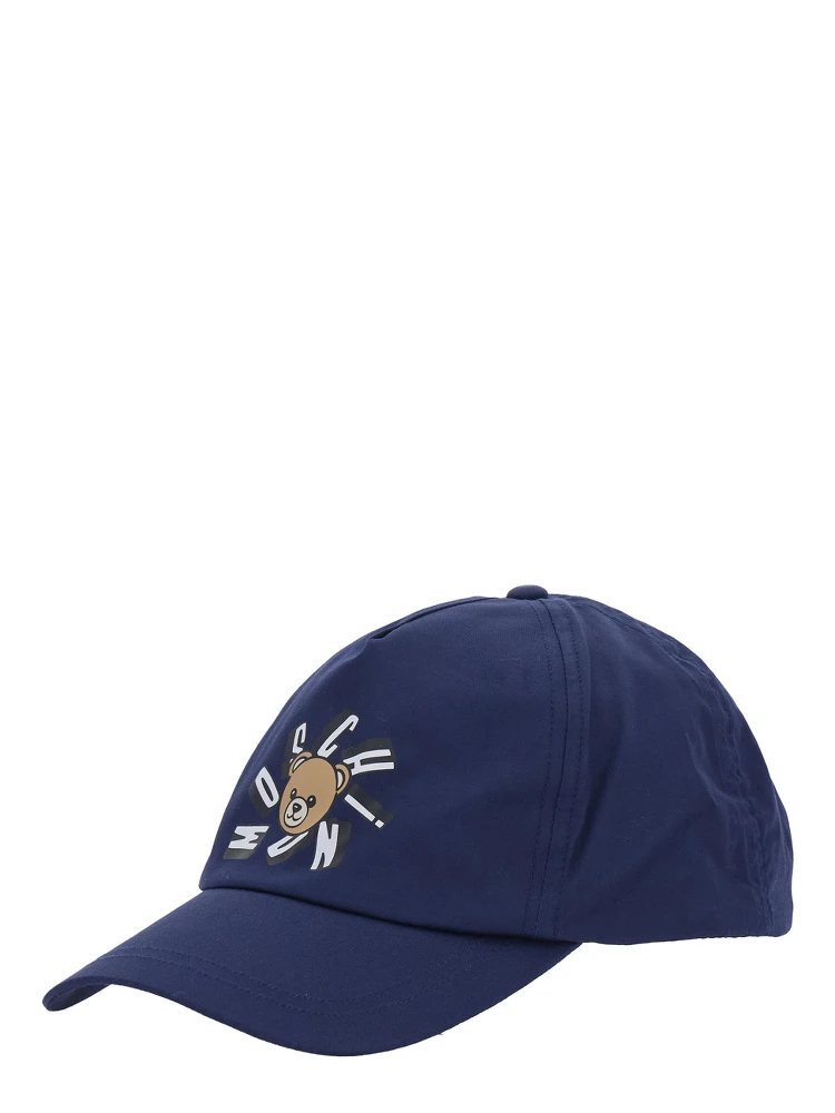 Blue Cotton Logo Baseball Cap with Front Logo for Kids