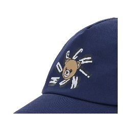 Blue Cotton Logo Baseball Cap with Front Logo for Kids