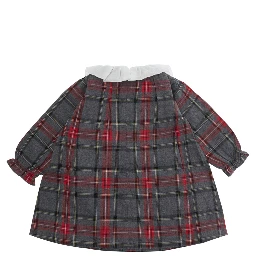 multicolour dress with all-over tartan motif in cotton Baby