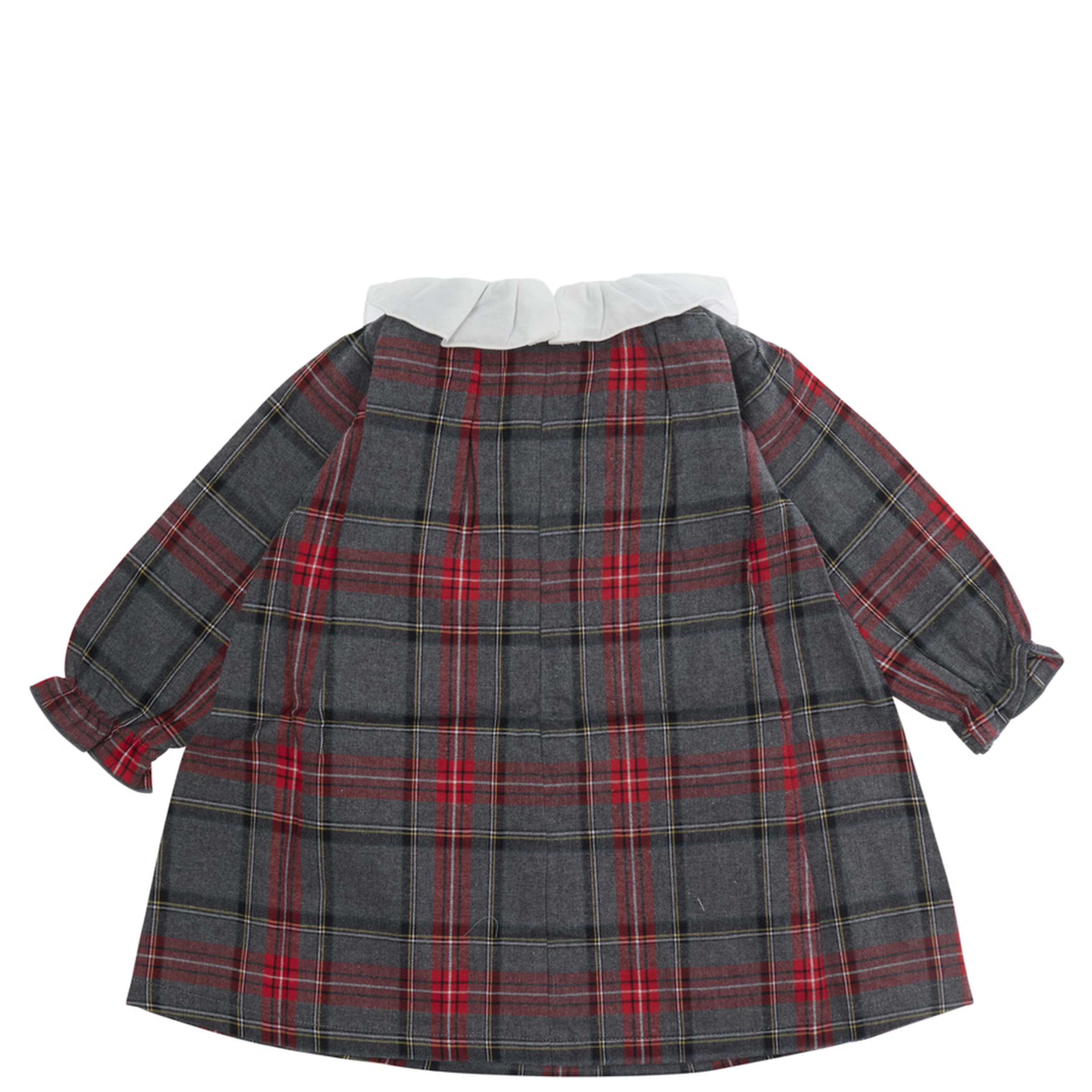 multicolour dress with all-over tartan motif in cotton Baby