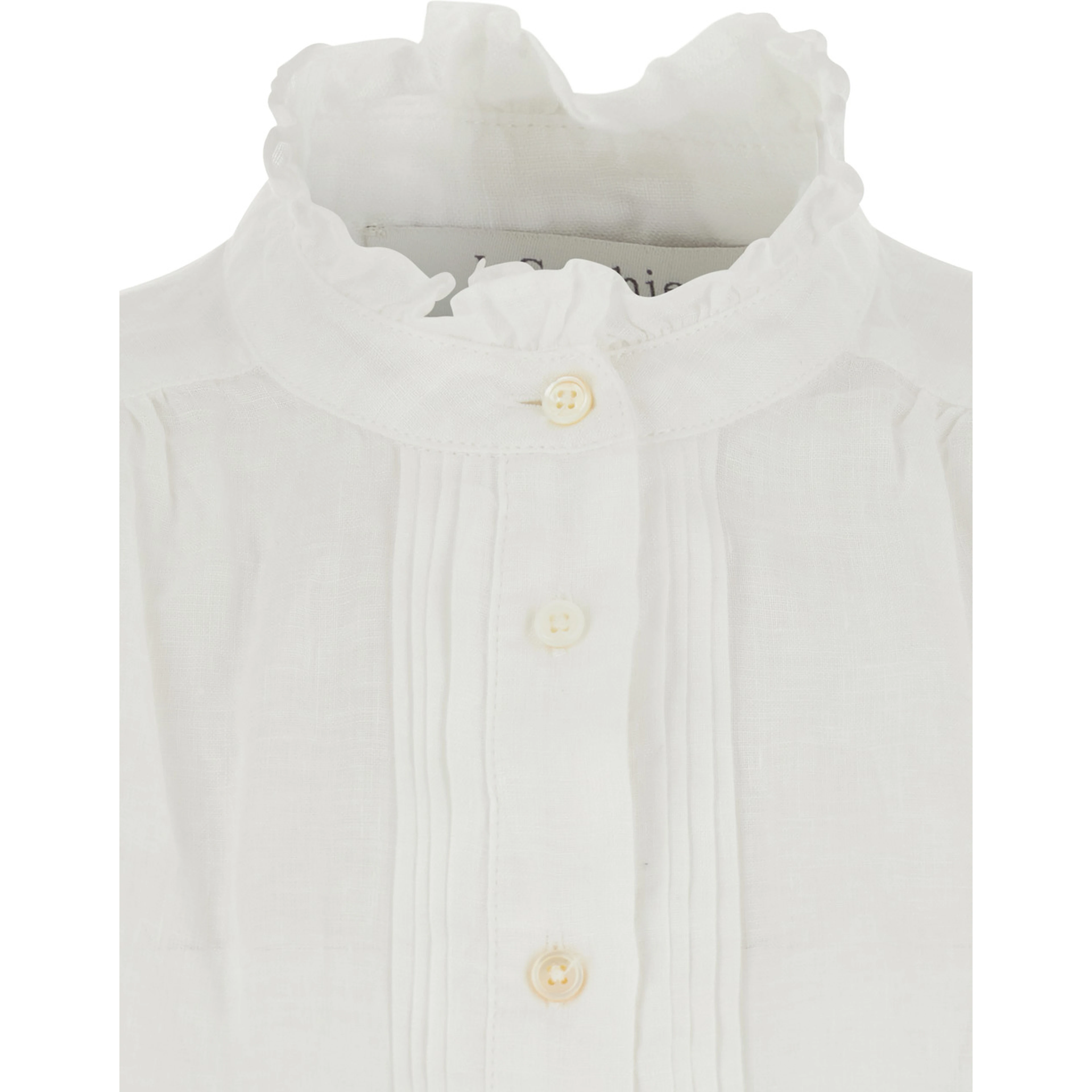 Lagos White V-Neck Blouse with Long Sleeves in Viscose for Women