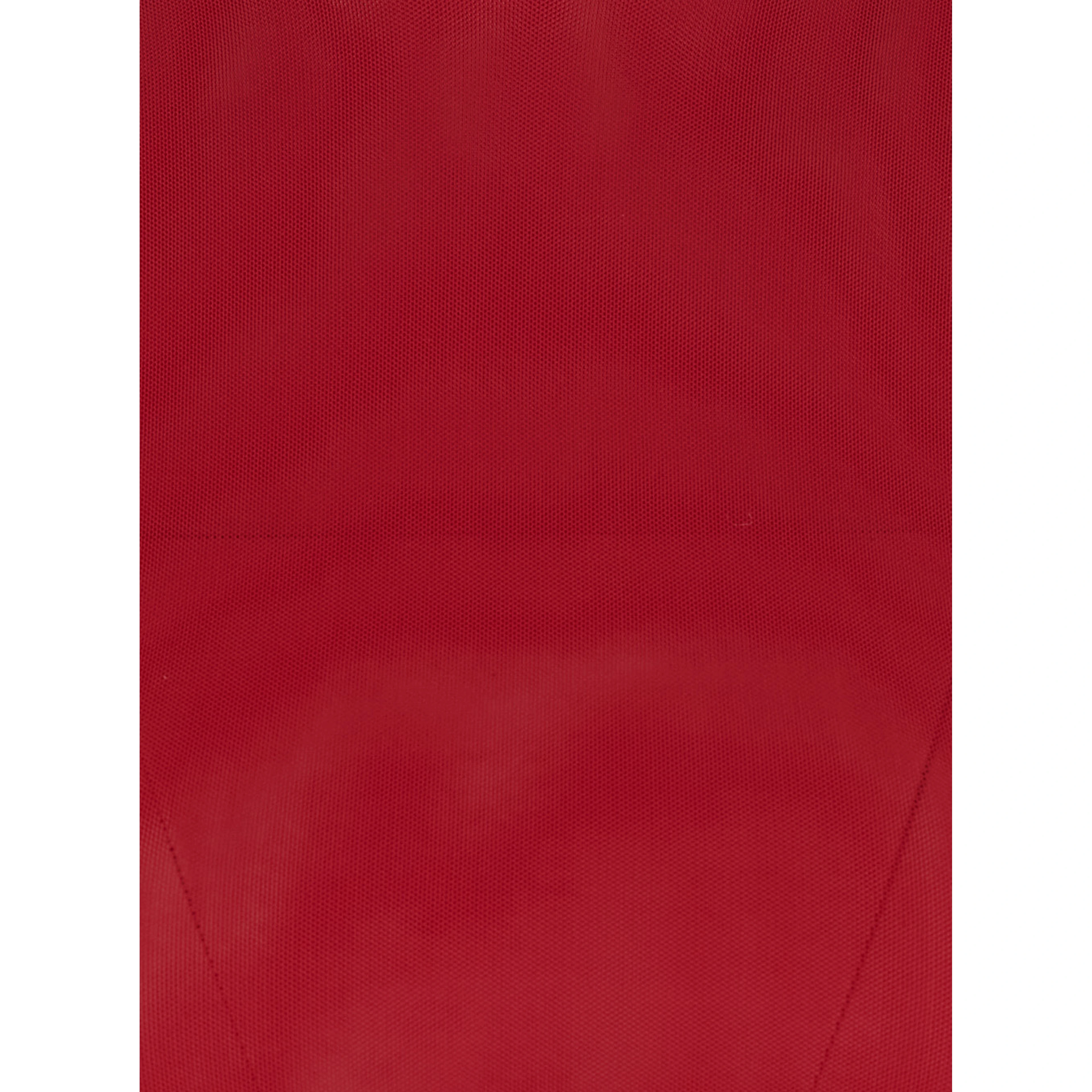 Red High Neck Top with Long Sleeves in Tech Fabric for Women