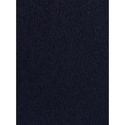 V NECK 12GG is a blue cashmere sweater and unisex