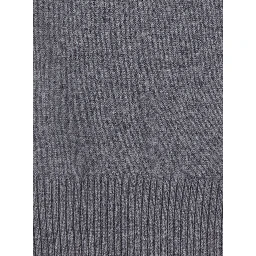 CROPPED ROUND NECK 12GG is a gray unisex cashmere sweater