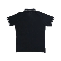Blue Polo with logo patch on the front for kids