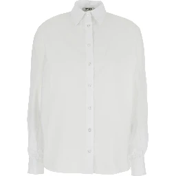 Antonia White Shirt with classic collar in cotton for women