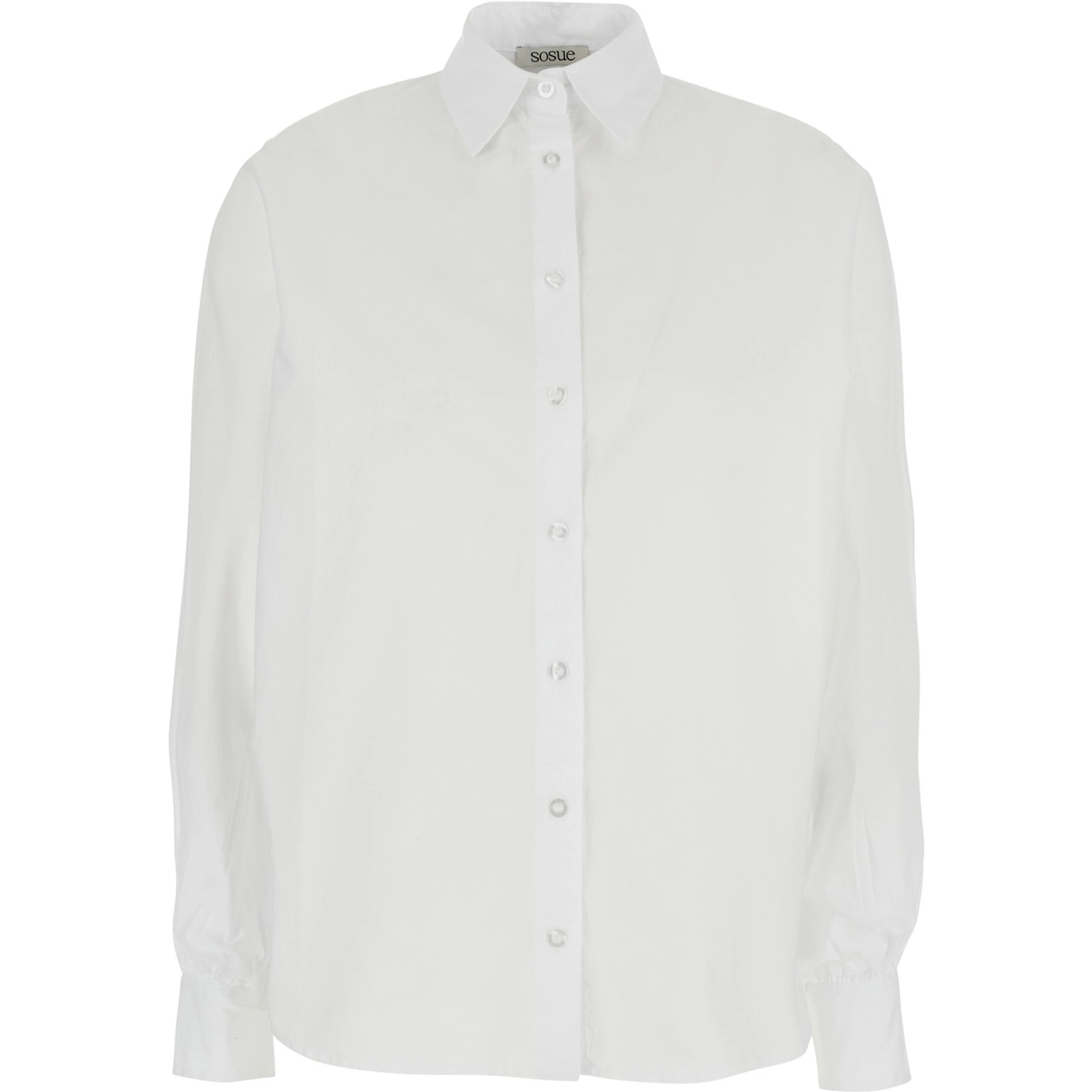 Antonia White Shirt with classic collar in cotton for women