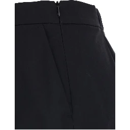 Black Cotton Blend Semi-Elasticated Waist Shorts for Women