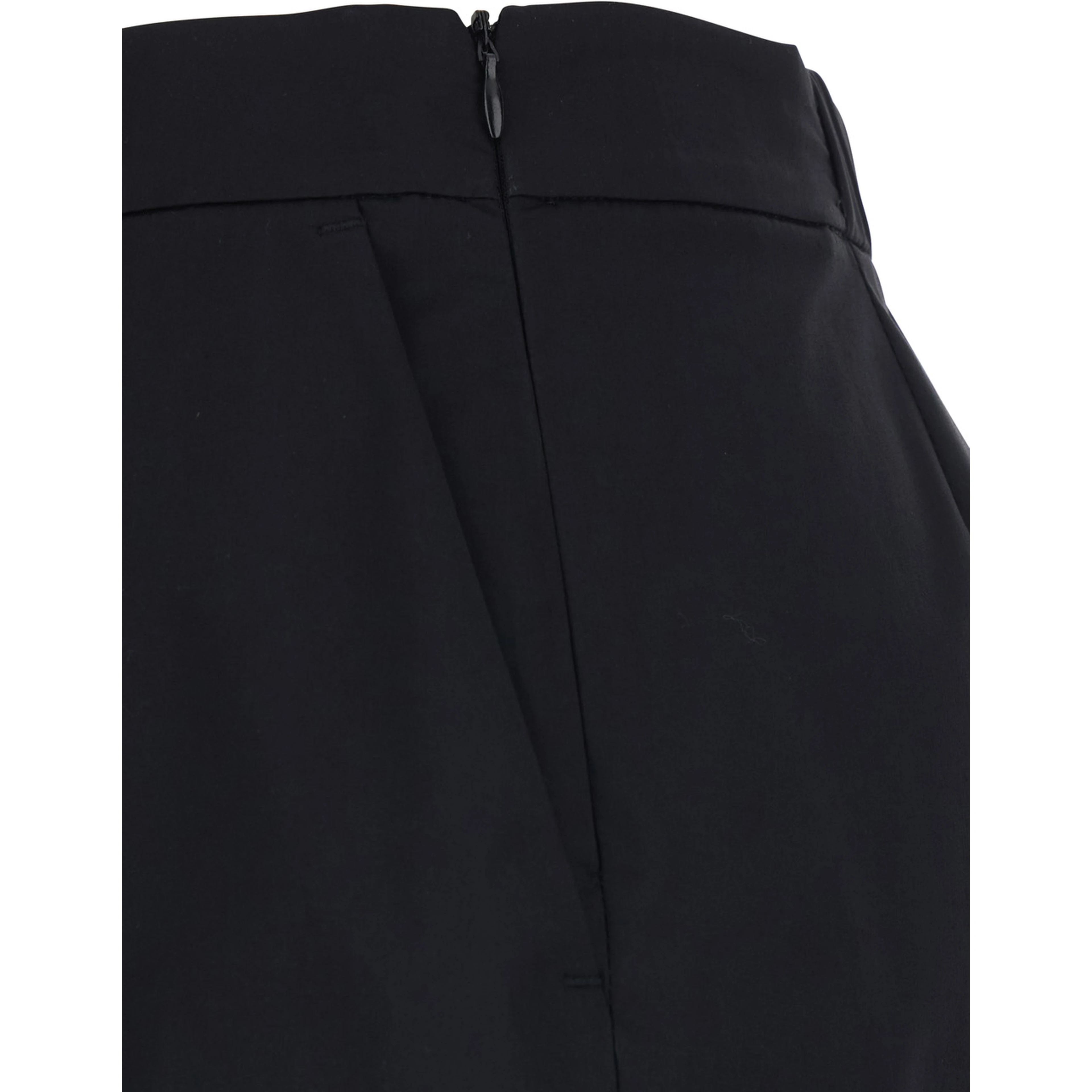 Black Cotton Blend Semi-Elasticated Waist Shorts for Women