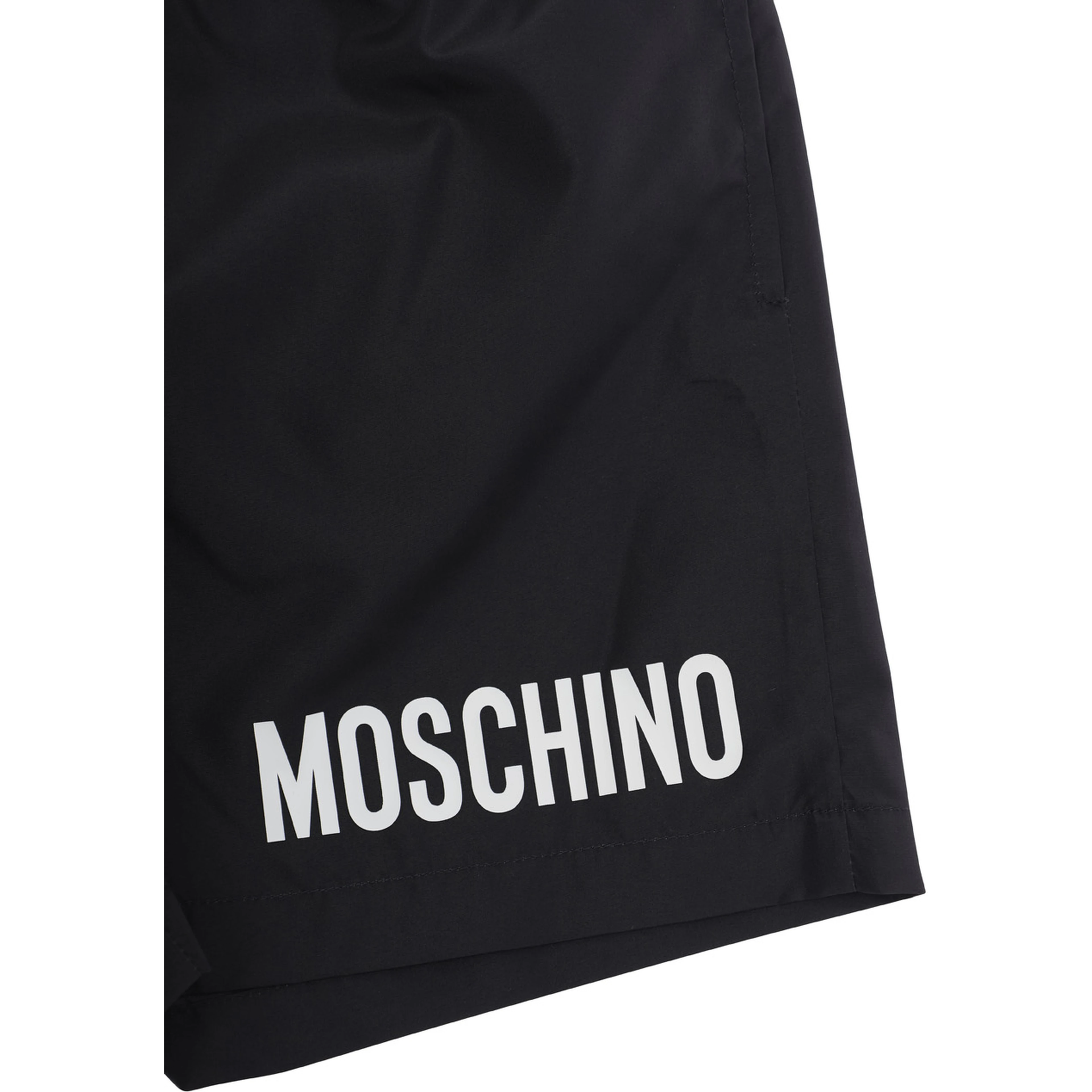 SWIM SHORTS with logo and side pockets in Black Fabric for Kids