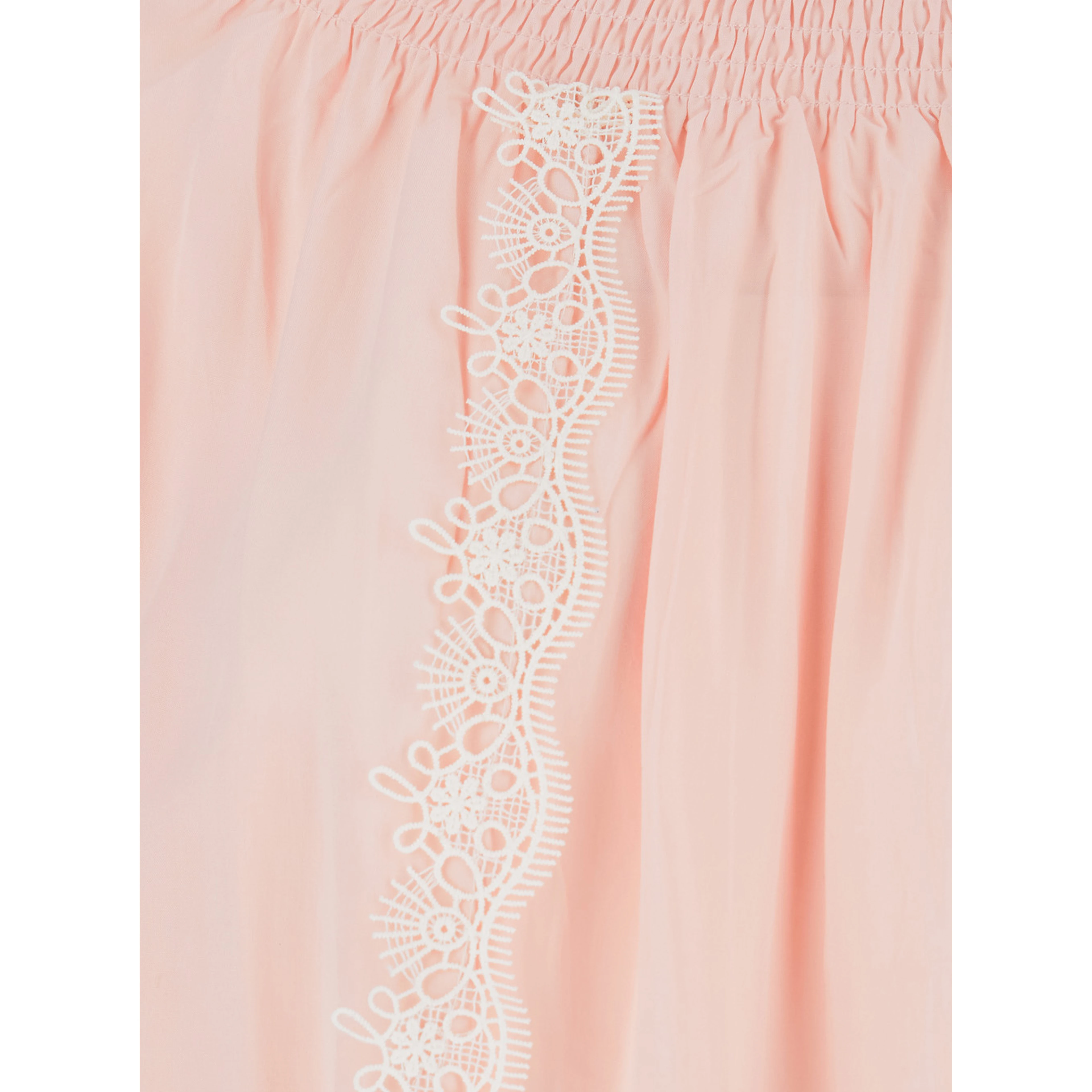 Laurel Pink Dress with Boat neckline and all-over lace details in Modal Women