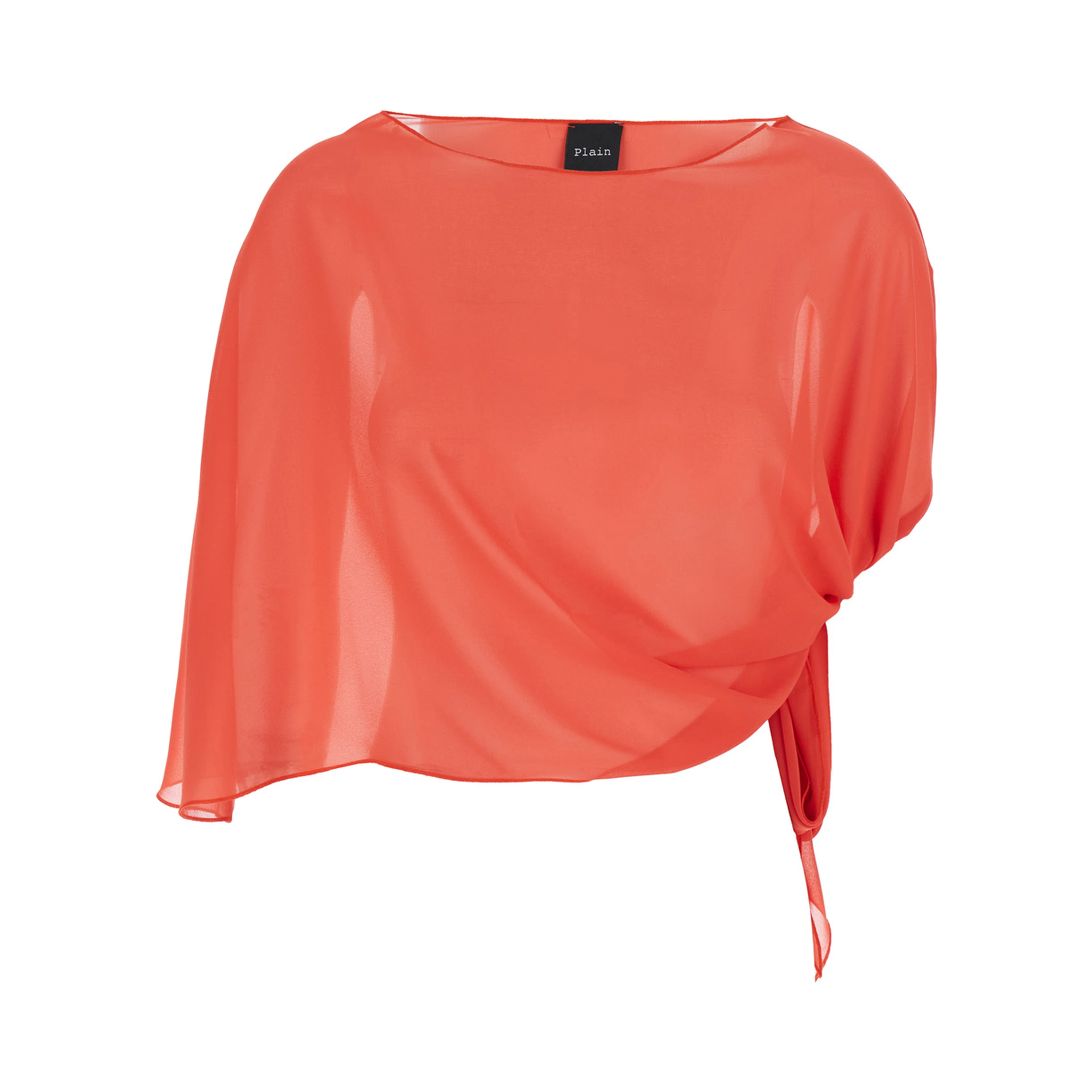 Red Stole with side knot in Tech Fabric Woman