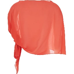 Red Stole with side knot in Tech Fabric Woman