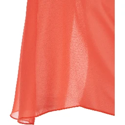 Red Stole with side knot in Tech Fabric Woman