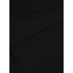 Dressi Black Top with draped motif on the front in viscose for women