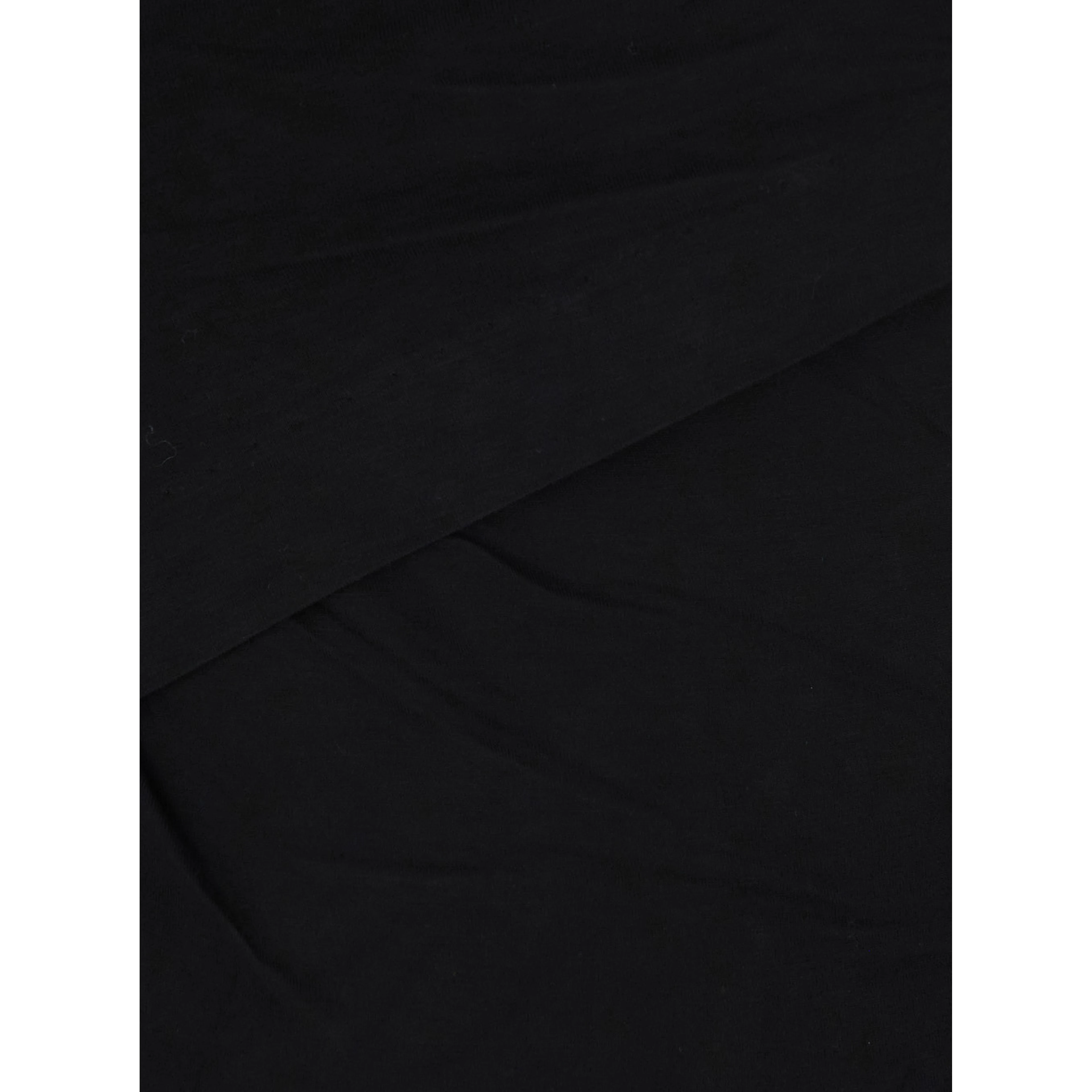Dressi Black Top with draped motif on the front in viscose for women