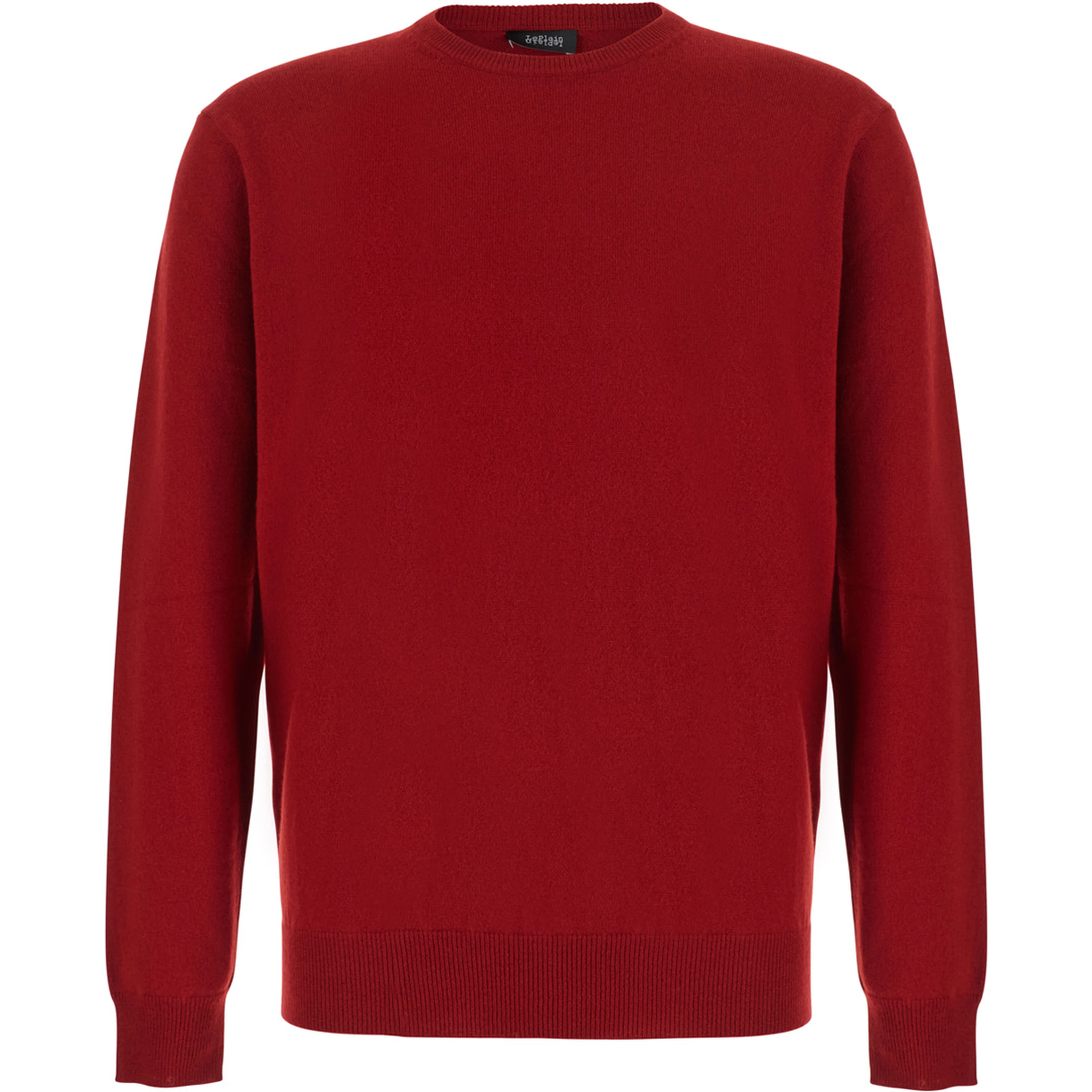 Sweater with round neck and long sleeves made of cashmere, red, unisex