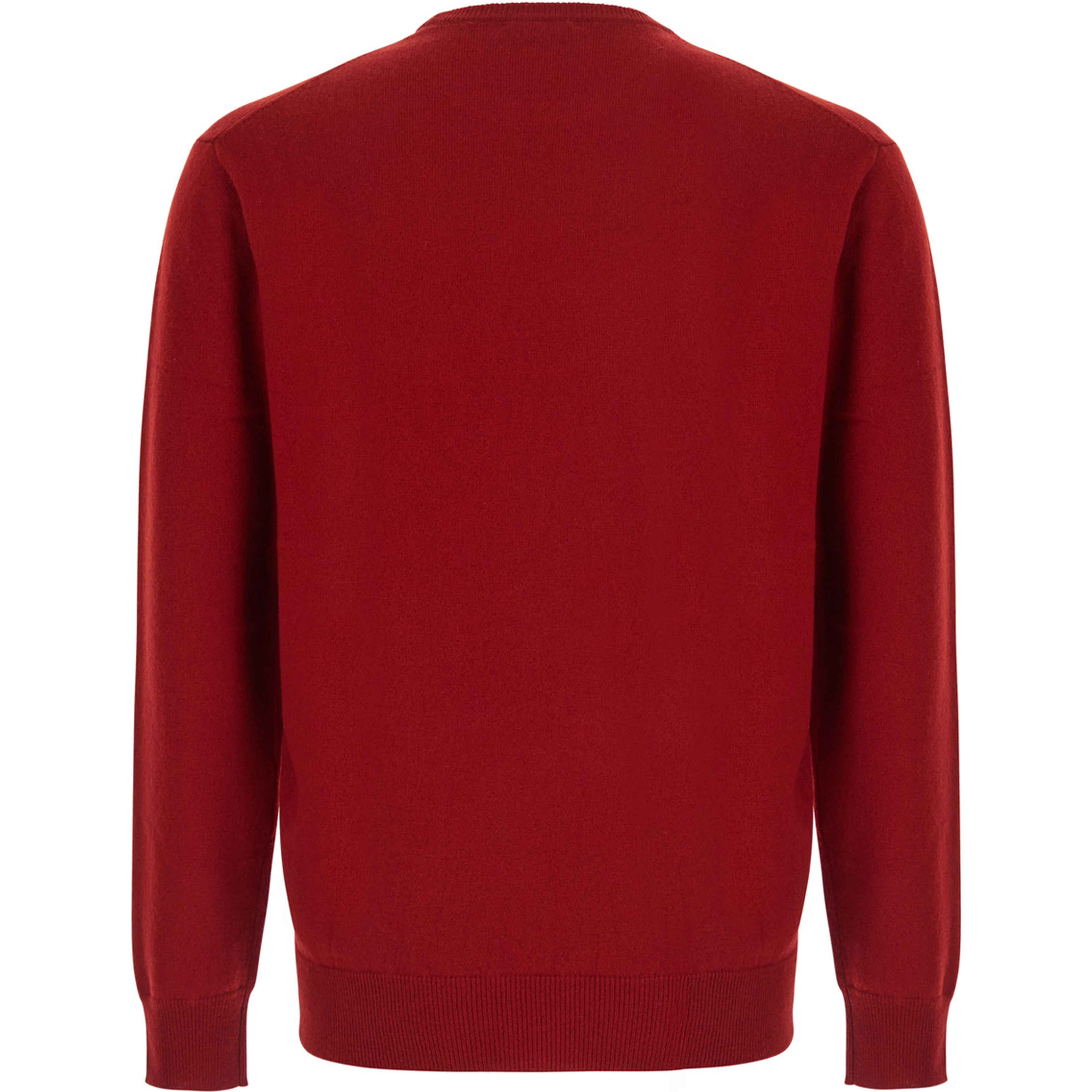 Sweater with round neck and long sleeves made of cashmere, red, unisex