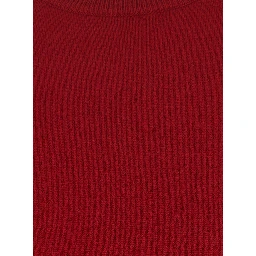 Sweater with round neck and long sleeves made of cashmere, red, unisex