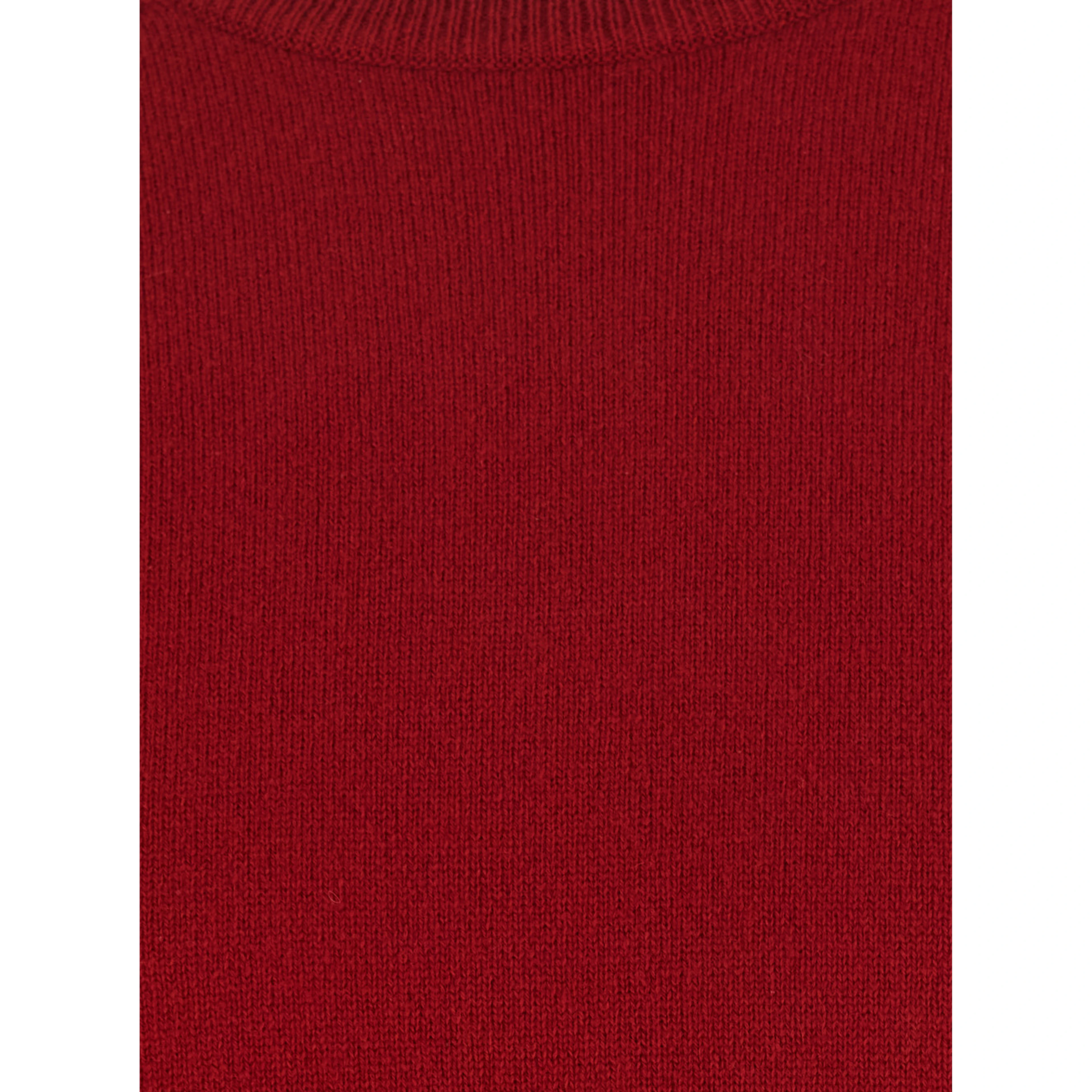 Sweater with round neck and long sleeves made of cashmere, red, unisex