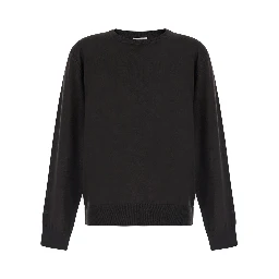 Brown Crew Neck Sweater in Wool for Men