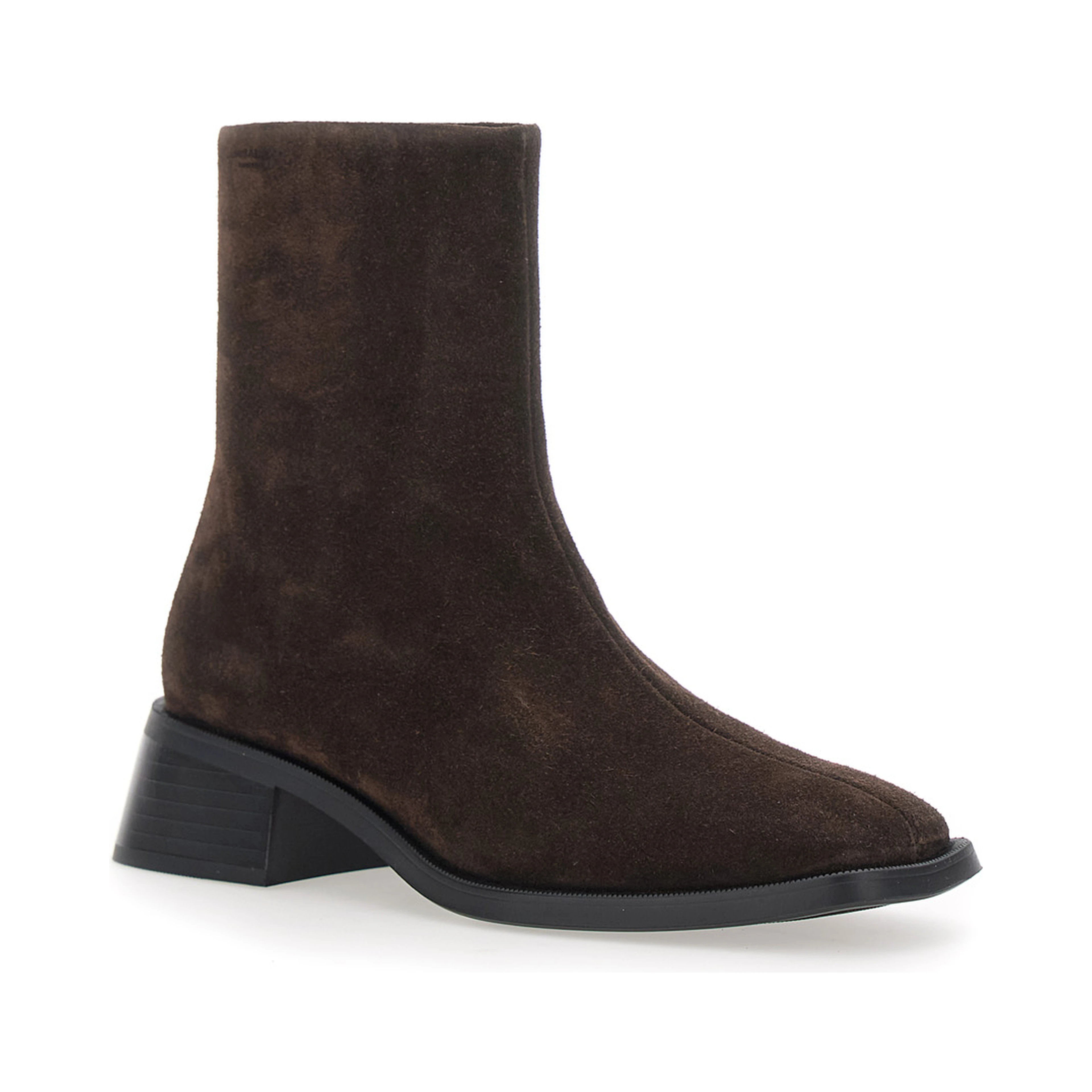 Blanca Brown ankle boots with side zip closure in suede for women