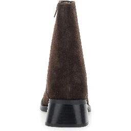 Blanca Brown ankle boots with side zip closure in suede for women
