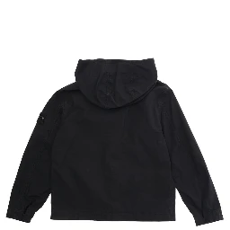 Short Parka Black with Hood for Men