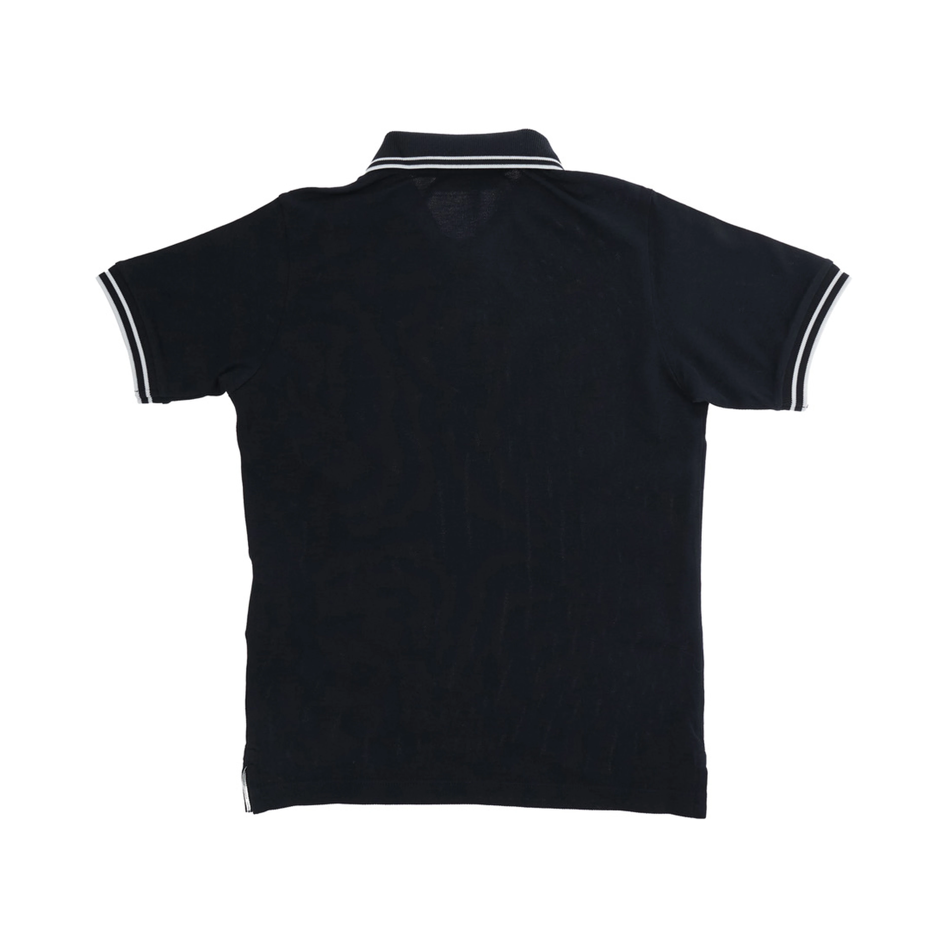 Blue Polo with Classic Collar and Logo Patch on the Front in Stretch Cotton for Kids