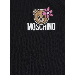 Black Logo T-Shirt with Front Logo in Cotton for Girls