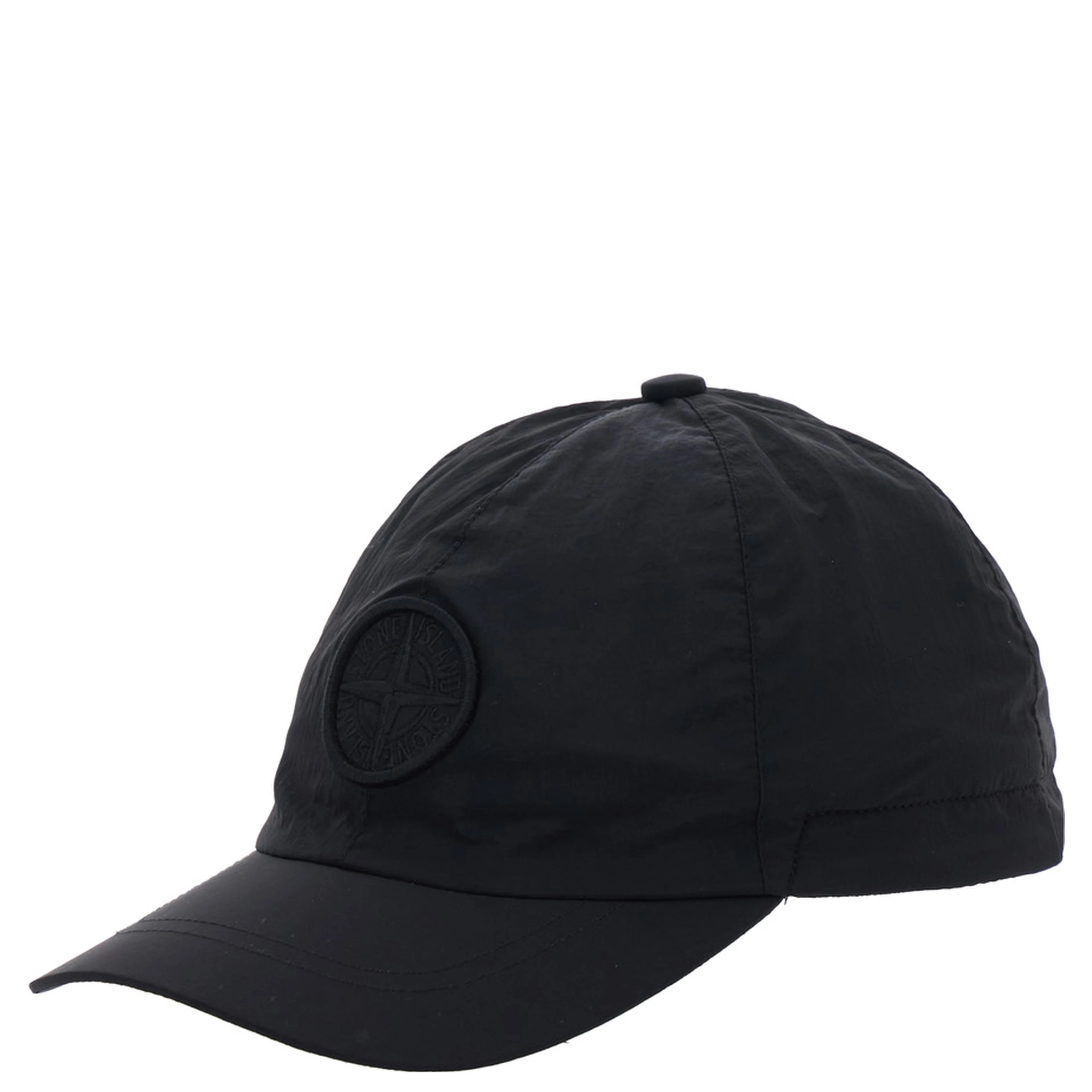 Baseball Cap Cap with Logo Patch on Front in Black Fabric Child