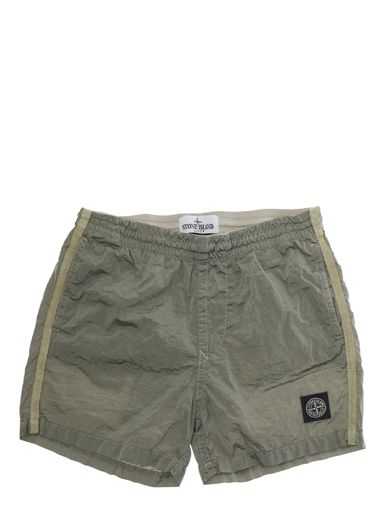 L1S16B100002S0043V0061 - Gray - Shorts with Welt Pocket - In Polyamide - Child