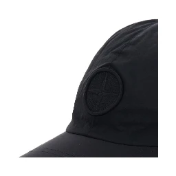 Baseball Cap Cap with Logo Patch on Front in Black Fabric Child