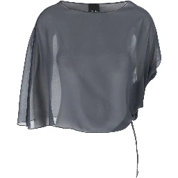 Grey Stole with side knot in Tech Fabric Woman