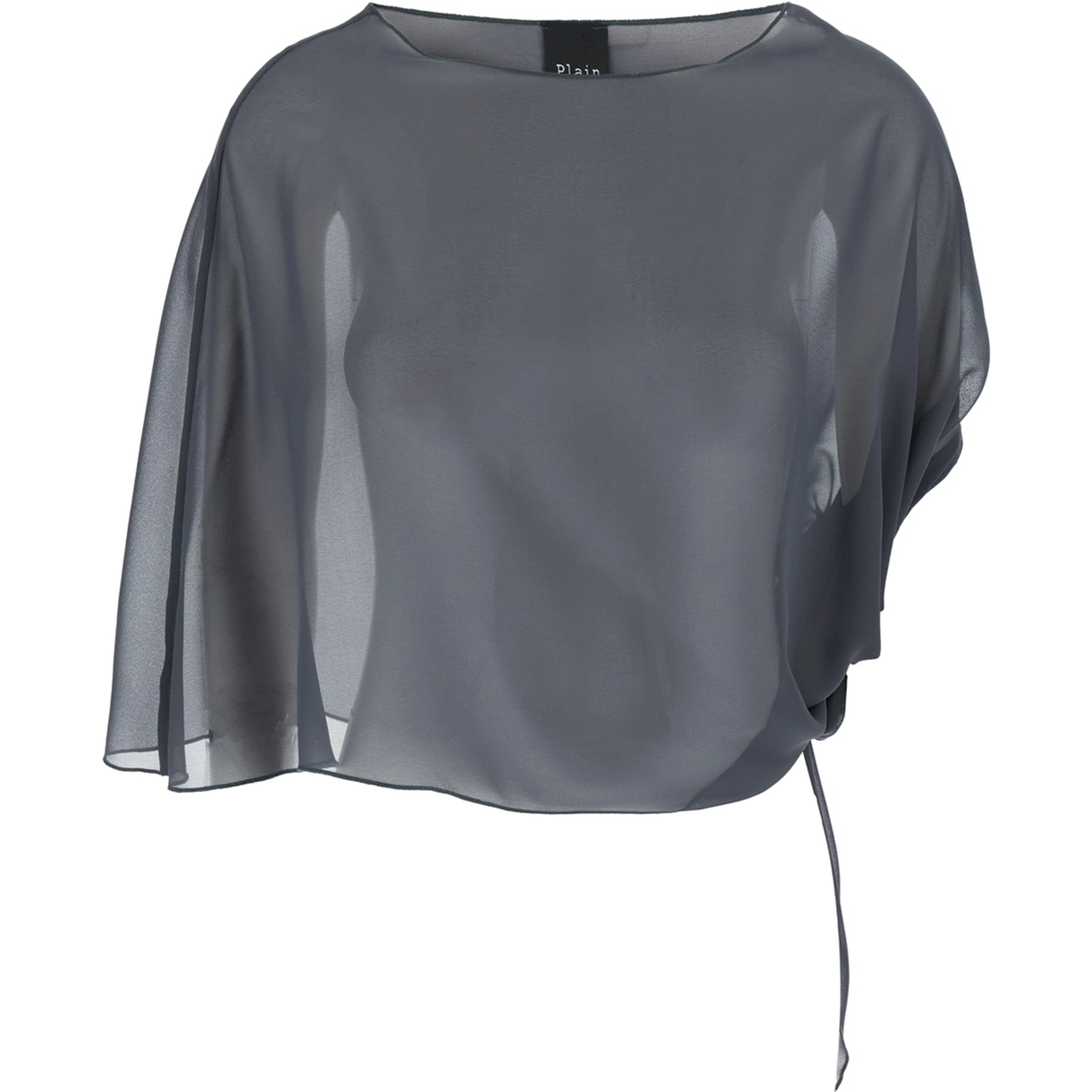 Grey Stole with side knot in Tech Fabric Woman