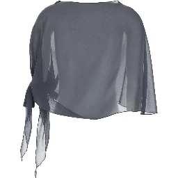 Grey Stole with side knot in Tech Fabric Woman