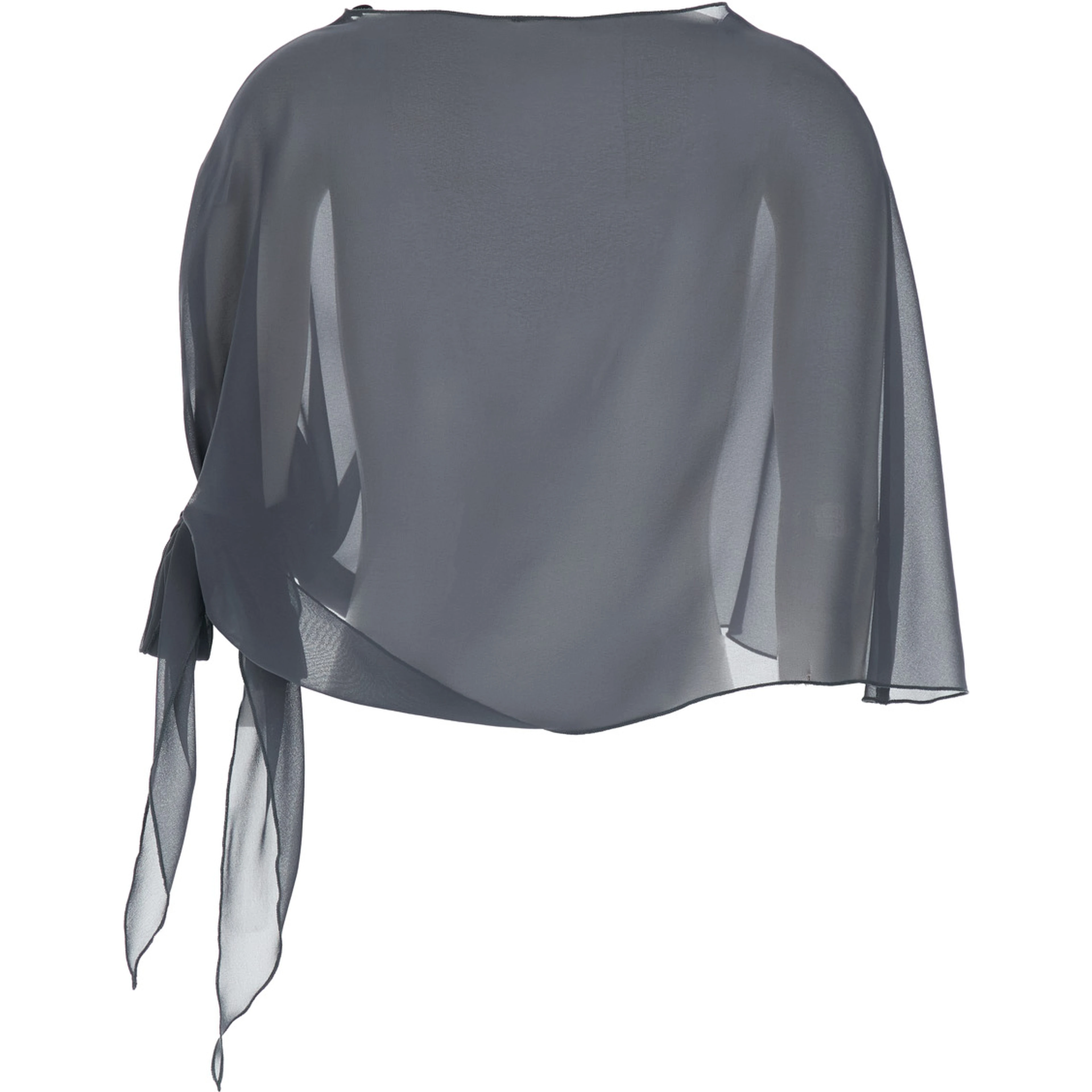 Grey Stole with side knot in Tech Fabric Woman