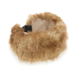 Eleni Beige Headband with back closure in eco fur for women