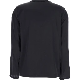 Black Silk Long Sleeve Blouse Woman