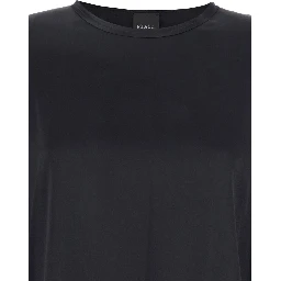 Black Silk Long Sleeve Blouse Woman