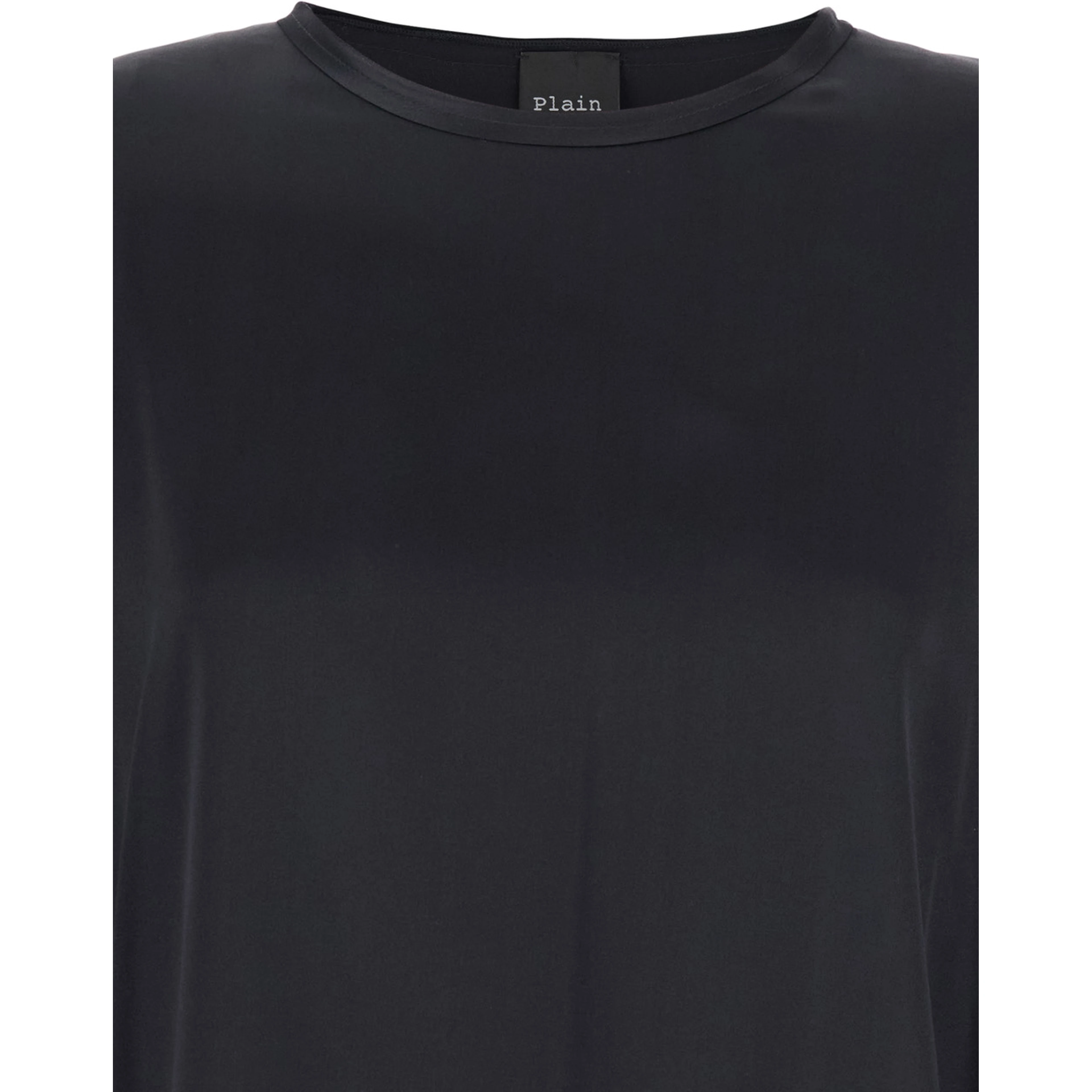 Black Silk Long Sleeve Blouse Woman