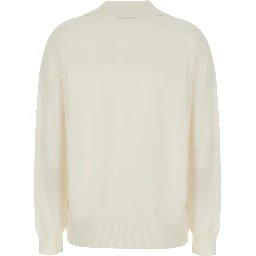 Polo Neck Knit 12gg with White Cashmere for Unisex