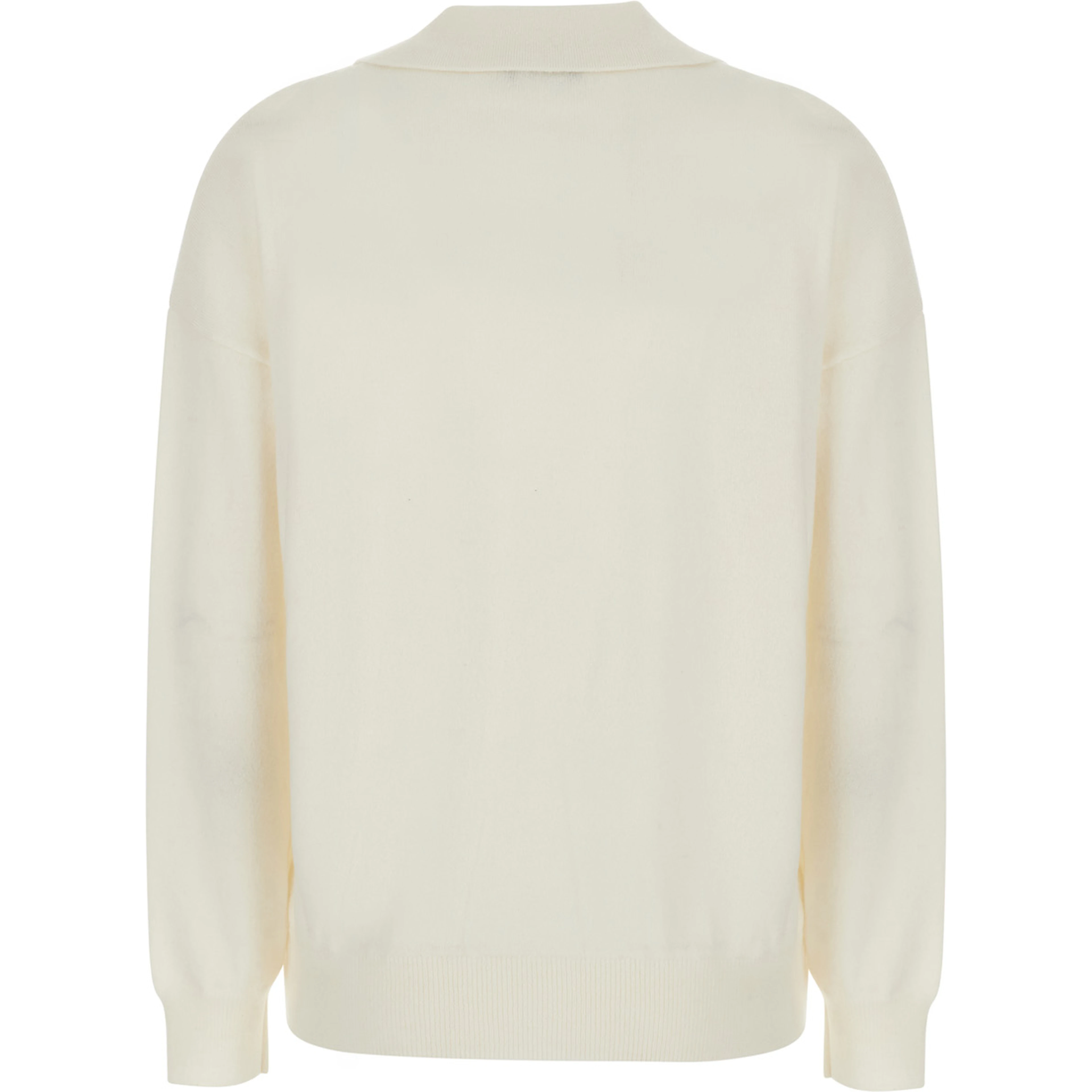 Polo Neck Knit 12gg with White Cashmere for Unisex