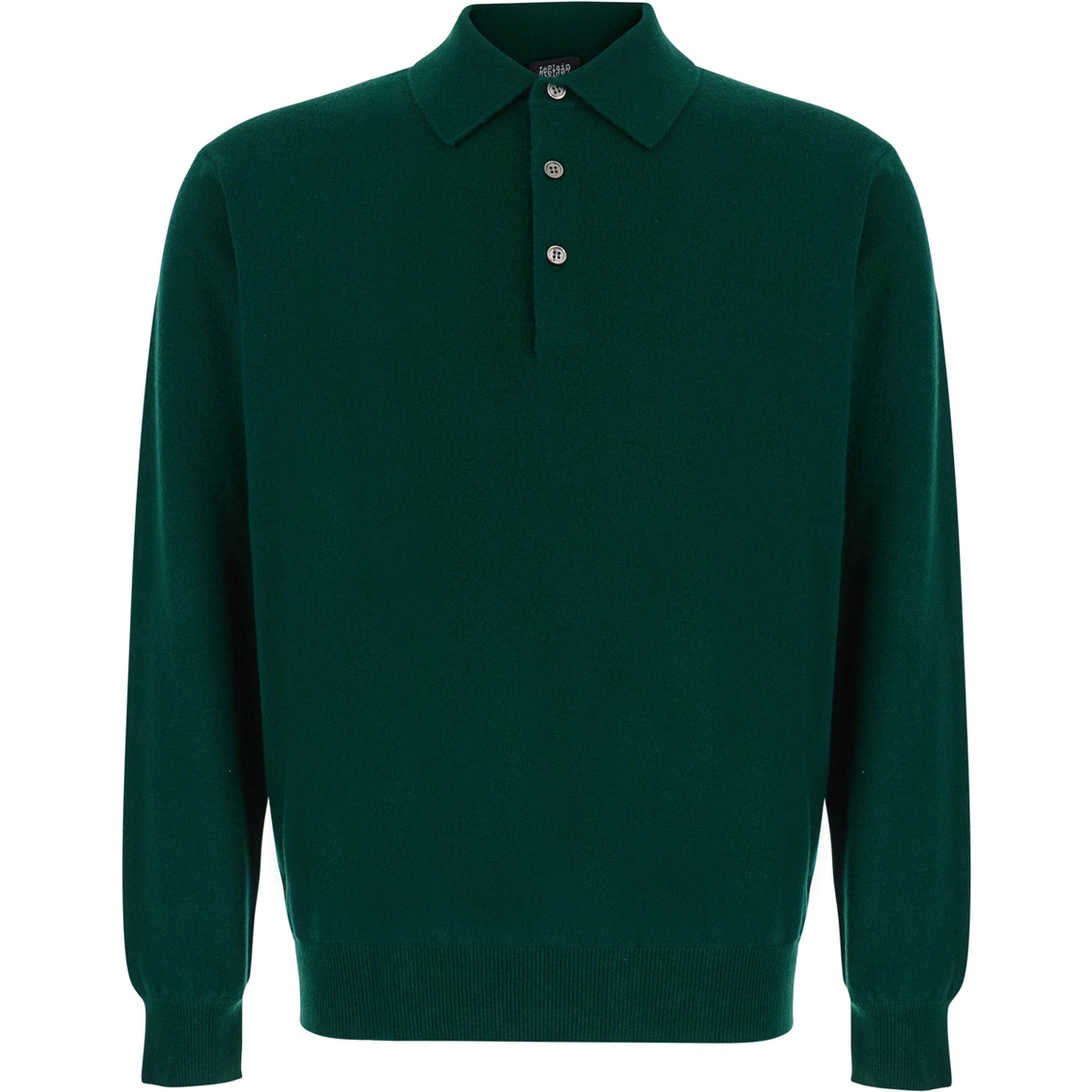 POLO NECK MERINO CASHMERE is a high-neck sweater with long sleeves in black wool and cashmere for women